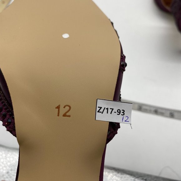 XYD Dark Purple Pointed Toe Low Heel D'Orsay Rhinestone Pumps Bridal Shoes - Picture 7 of 9